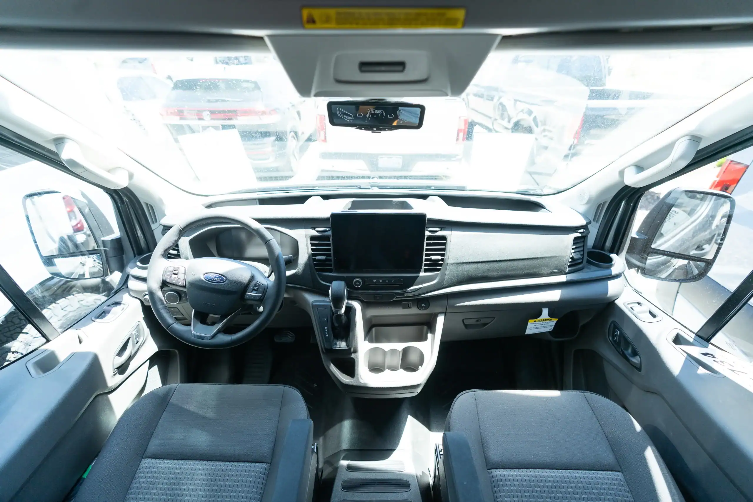 Interior view of the 2026 Switchback S4 Transit van dashboard.