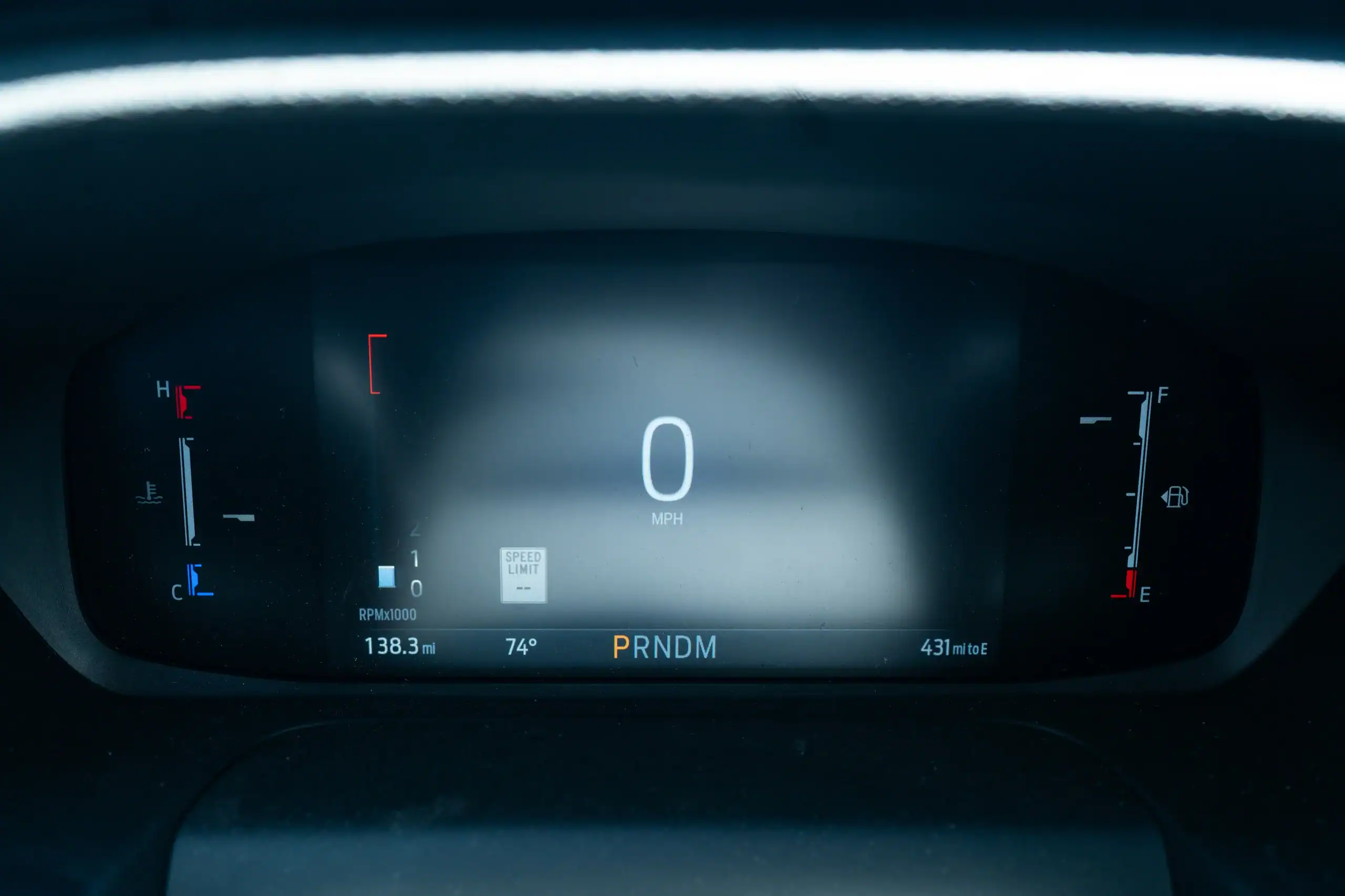 Digital dashboard display of a 2026 Switchback S4 Transit vehicle.